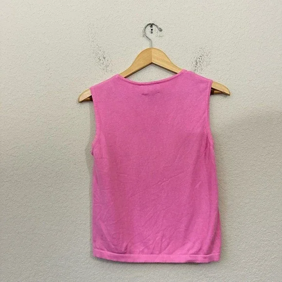 Vintage LILLY PULITZER Pink Knit Sweater Vest - Picture 3 of 5